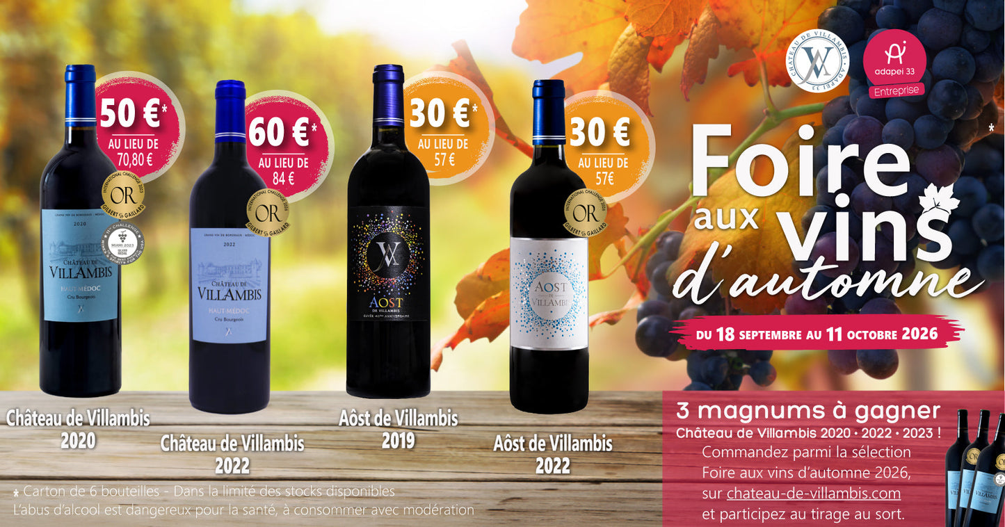 La Foire aux vins d’automne continue au Château de Villambis !